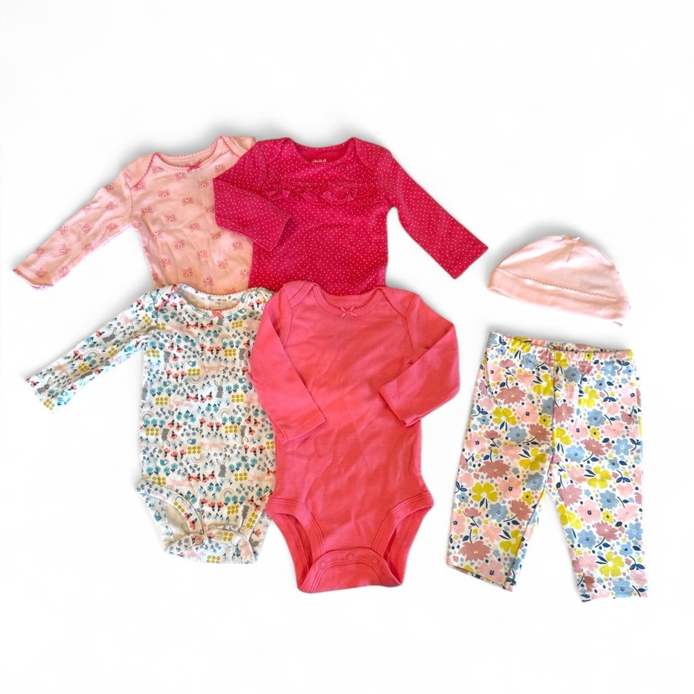 Girls 0-3 month onesie lot